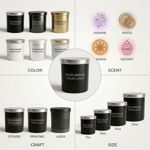 Bougie parfumée en cire de soja rose mat de luxe dans un bocal en verre avec couvercle métallique pour une décoration esthétique de la maison, vente en gros, marque privée - Product Image 2