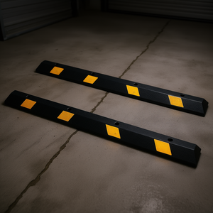 Bordures de stationnement réfléchissantes en caoutchouc de 72 pouces, bloqueurs de roue pour garage, guides de pneus, 2 packs - Product Image 2