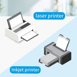 Papier autocollant transparent imprimable jet d'encre 8,5 x 11 pouces, 30 étiquettes par feuille, pour étiquettes d'expédition et d'adresse SKU pour imprimante - Product Image 2