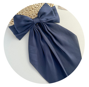 กิ๊บติดผมผ้าซาตินผีเสื้อแบบยาวอุปกรณ์เสริมโบว์ติดผมสินค้ามาแรง - Product Image 1