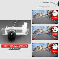 Caméra de recul AHD 1080P 170 degrés IP68 vision nocturne trajectoire dynamique pour VW Touareg Tiguan Passat Santana Polo