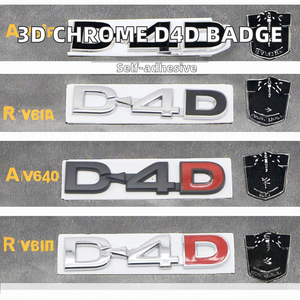 Emblema 3D de Metal Cromado con Letras D4D, Adhesivo Reutilizable para Autos, para Highlander, Yaris, Avensis - Product Image 2
