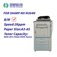 طابعة هارب الرقمية متعددة الوظائف MX M364N A3، طابعة ليزر أحادية اللون، ماسح ضوئي شبكي، آلة نسخ وطباعة على الوجهين