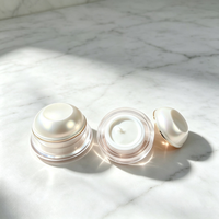 Flacon de crème pour les yeux en acrylique PP Pagoda, fabrication directe, portable, facile à ouvrir, transparent, avec estampage doré et impression UV