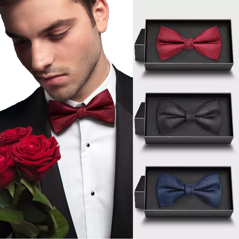 Wholesale Men Gift Polyester BowtieGift Box Custom Bulk Bow Ties for Wedding