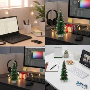 Sanwei Nhà Máy Bán Buôn 17.5Cm Chất Lượng Cao Nhỏ Nhân Tạo Bàn <span class=keywords><strong>Xmas</strong></span> Tree Mini Cây Giáng Sinh Với Quả Bóng Đầy Màu Sắc - Product Image 4