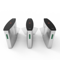 Barrière à battant automatique avec reconnaissance faciale RFID, contrôle d'accès, portillon de sécurité rapide en acier inoxydable, protection IP54 pour bureau