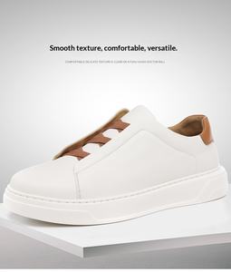 <span class=keywords><strong>Chaussures</strong></span> d'automne pour hommes en cuir véritable R3365, <span class=keywords><strong>chaussures</strong></span> décontractées à enfiler, <span class=keywords><strong>chaussures</strong></span> de ville en cuir de vachette de première qualité, semelle épaisse blanche - Product Image 6