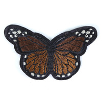 Nouveau 3D personnalisé Organza mariage soie papillon Anime Designer coudre sur patchs brodés pour vêtement