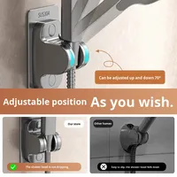 Support universel de pommeau de douche en acier inoxydable YOTO Design sans poinçon avec réglage à plusieurs niveaux pour accessoires de robinet de salle de bain