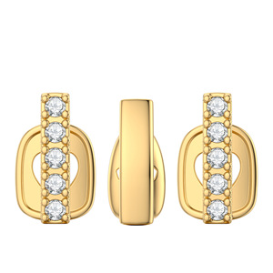 Ensemble de trois grillz dorés pour les dents, bijoux de fête avec incrustation de zircon - Product Image 5