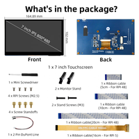 شاشة لمس سعوية LCD مقاس 7 بوصات بدقة 800*480 وتقنية IPS لـ Raspberry Pi