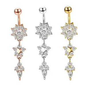 Ebay top sale belly button piercing sexy lange dangle belly rings