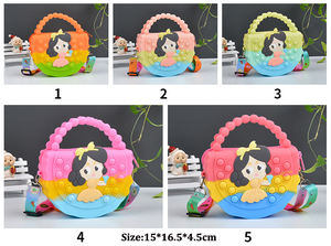 2022 new mouse queen crossbody silicone push pop bubble fidget toy pop itting borse per bambine - Product Image 2