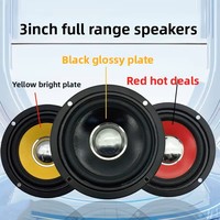 Haut-parleur rond large bande de 3 pouces avec un diamètre extérieur de 90 mm, noir, rouge, jaune, pour cornet de haut-parleur et haut-parleur de fréquences moyennes-basses