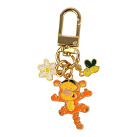 Porte-clés personnalisés avec logo, en émail souple de luxe, souvenirs d'entreprise, emballage personnalisé, dessin animé Tigger Winnie l'ourson, en métal zinc