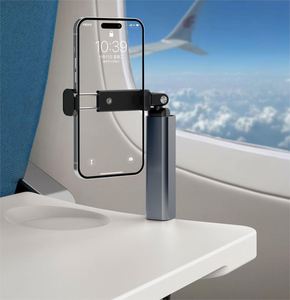 X620-1 E02 New Arrival Plastic Selfie <b>Stick</b> Mobile Phone Holder <b>Foldable</b> Rotate Portable Travelling Metal Phone Stand - Product Image 2