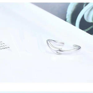 S925 plateado romántico y estrella promesa pareja anillo anillos abiertos para Mujeres Hombres joyería de boda - Product Image 3