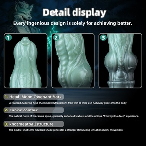 YOCY 2502 Fetish Grith Extender Wolf <b>Dildo</b> Sheath for Men Penis Enlargement Liquid Silicone Dick Cover Sex Toy for Men Wholesale - Product Image 3