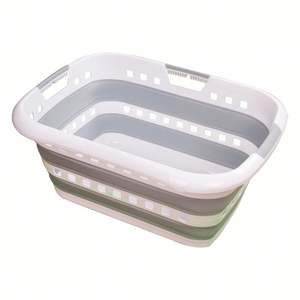 Wholesale 42L Silicone Collapsible Foldable <b>Large</b> Laundry <b>Basket</b> Clothes Organizer Plastic - Product Image 1