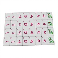 Rak Permainan Portabel Mini 4-Lapisan Akrilik Oranye Berkualitas Tinggi Mewah 160 TravelRacks Pushers Klasik Amerika untuk Mahjong dan Poker