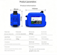 Imprimante jet d'encre portable pour date d'expiration, codes-barres, QR codes, logos sur plastique, métal, boîtes et verre