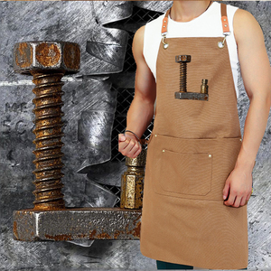 Favolosi <span class=keywords><strong>grembiuli</strong></span> impermeabili in cotone personalizzabili con Design marrone nero lettera in ferro modelli di fornitura diretta di fabbrica <span class=keywords><strong>per</strong></span> gli insegnanti - Product Image 3