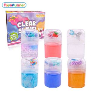 Kit de slime transparent DIY Green Order avec argile et pâte à modeler instantanée croquante, jouet galaxie, option OEM en gros - Product Image 2