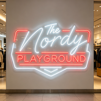 Letrero de Neón Personalizado con Logotipo LED, Letrero de Marca Personalizado, Panel Decorativo con Iluminación para Exhibición en Tiendas Minoristas