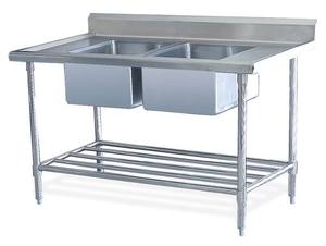 Lavello da <span class=keywords><strong>cucina</strong></span> commerciale in acciaio inossidabile con 4 "Backsplash, <span class=keywords><strong>vasca</strong></span> singola resistente per la ristorazione in ristoranti e alberghi - Product Image 5