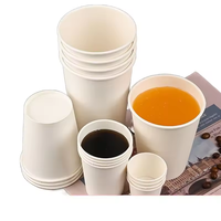 Gobelet en papier kraft à double paroi jetable, blanc pur, épais, recyclable, 500/400/250/200/100/50/30 ml, pour boissons froides