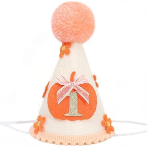 Décoration de fête de Noël et d'anniversaire pour bébé, ensemble de chapeau et de gâteau d'anniversaire pour enfants, bannière de fête festive en tissu mignon - Product Image 5