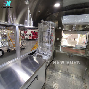 Yeni doğan aperatif mobil gıda kamyonu şaraphane restoran ekmek hot dog hot to gıda römorkları catering fiberglas retro gıda römork - Product Image 5