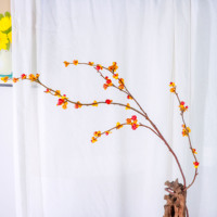 Kunstmatige Orbiculatus-tak met nep oranje bessen, nep winterfruit voor thuisvaas, Chinese nieuwjaarsbloemdecoratie