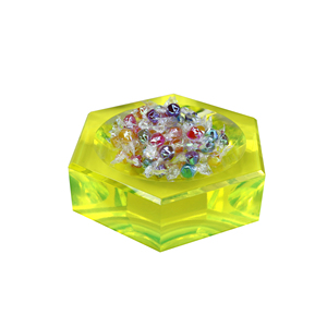 4X4Inch 6X6Inch 8X8Inch Màu Xanh Neon AVF Hạt Nhựa Acrylic Đĩa Kẹo Acrylic Sang Trọng Khay Kẹo Mica Để Bàn Trang Trí Hình Vuông - Product Image 3