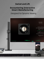 Support d'écran ergonomique pour bras robotisé, base universelle pour ordinateur de bureau, support cantilever pour écran