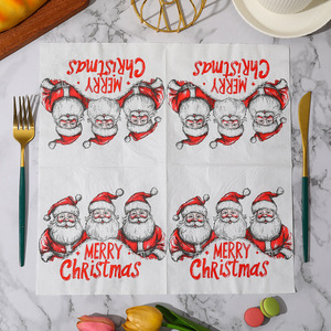 Christmas Paper Napkins 330mmx330mm Thickened Disposable For Holiday Home Use - Product Image 4