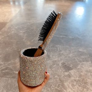 Sang Trọng Kim Cương Phòng Bàn Trang Điểm <span class=keywords><strong>3</strong></span> Mảnh An Toàn Túi Khí Hạt Gỗ Chăm Sóc Tóc HD Trang Điểm Gương Cho Trang Điểm Bàn Chải Lưu Trữ Xô - Product Image 4