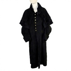 Manteau gothique pour homme, style capuchon médiéval, avec épaulettes superposées, vintage, pour Halloween, cosplay et costumes de scène - Product Image 1