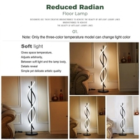 Lampadaire LED en spirale minimaliste moderne pour la décoration du salon, lumière créative nordique en forme d'hélice, lampe d'angle de luxe pour bureau de designer