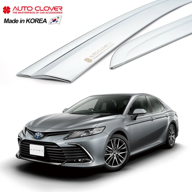 AUTOCLOVER-visera de puerta cromada para Toyota Camry, Deflector de viento para ventana, D725