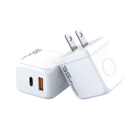 Chargeur mural rapide 33W GaN PD QC2.0, double port USB Type C, adaptateur prise CN, bloc d'alimentation portable de voyage, blanc, jaune, noir, OVP