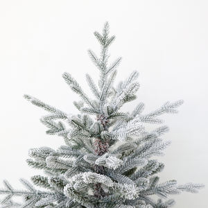 Longstar, tamaño Mini, mesa flocada, árbol <span class=keywords><strong>de</strong></span> Navidad, brunches densos, árbol <span class=keywords><strong>de</strong></span> pino pequeño para decoración del hogar y vacaciones - Product Image 3