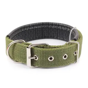 Collar de nailon sólido para perros pequeños, medianos y grandes, de peluche, Pitbull, Bulldog, <span class=keywords><strong>Beagle</strong></span>, para caminar - Product Image 5