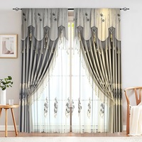 Prêt-à-porter européen 3D imprimé Design Floral tissu décoratif rideaux de fenêtre de luxe pour chambre salon hôtel maison maison