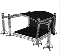 Truss de techo de concierto de exposición arqueado curvo de aluminio