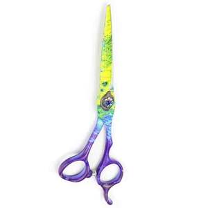 กรรไกรตัดผมสีกระดาษกรรไกรตัดผมเหล็กเหล็กพร้อมที่วางนิ้วและสกรูแฟนซี - Product Image 6