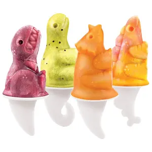 Tự Chế Zombies Ice Khuôn Mặt DIY Linh Hoạt Silicone Dễ Dàng Tháo Rời Máy Rửa Chén An Toàn Bộ 4 Popsicle Các Nhà Làm Với Gậy