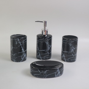 <span class=keywords><strong>Juego</strong></span> de accesorios de <span class=keywords><strong>baño</strong></span> de cerámica de mármol, plato de jabón de <span class=keywords><strong>baño</strong></span>, dispensador de cerámica - Product Image 6