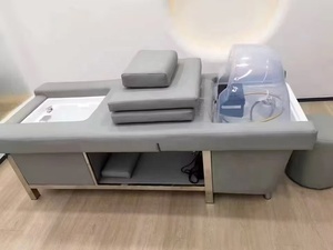Cama de masaje eléctrica de lujo con reposacabezas integrado y baño de pies, adecuada para salones de belleza con circulación de agua - Product Image 4